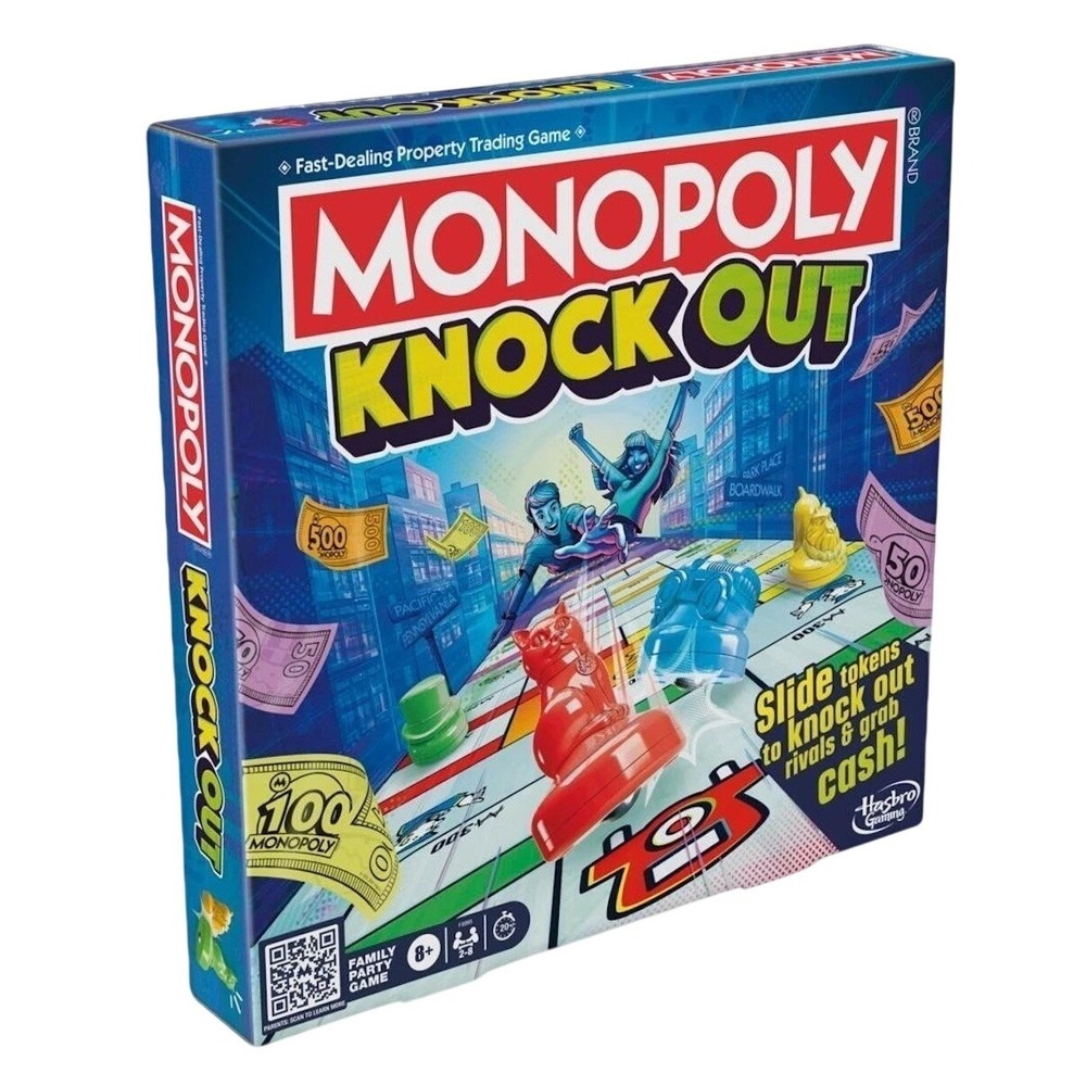Hasbro Gaming Monopoly Knockout Family Party Quick-Playing Board Game for Age 8+